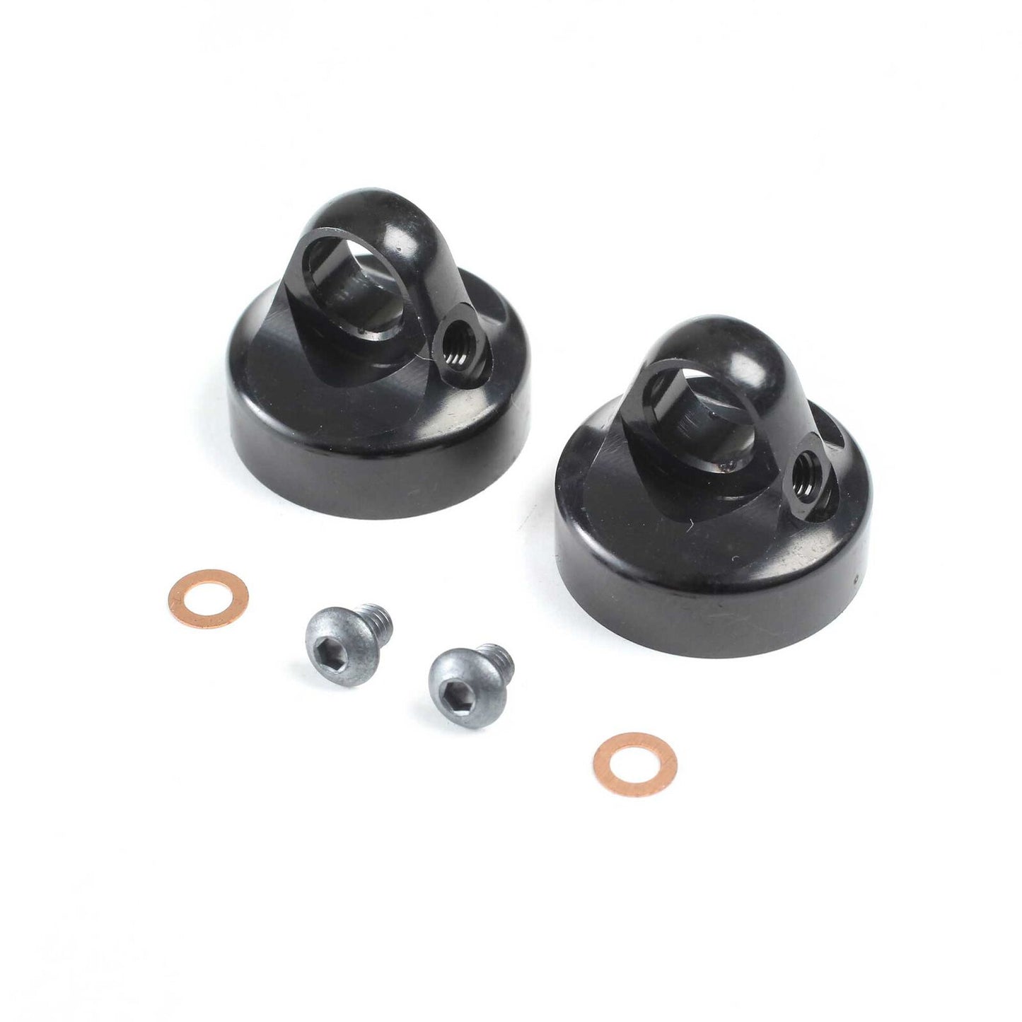 TLR Domed Bleeder Shock Caps, Aluminum, G3 (2): 22