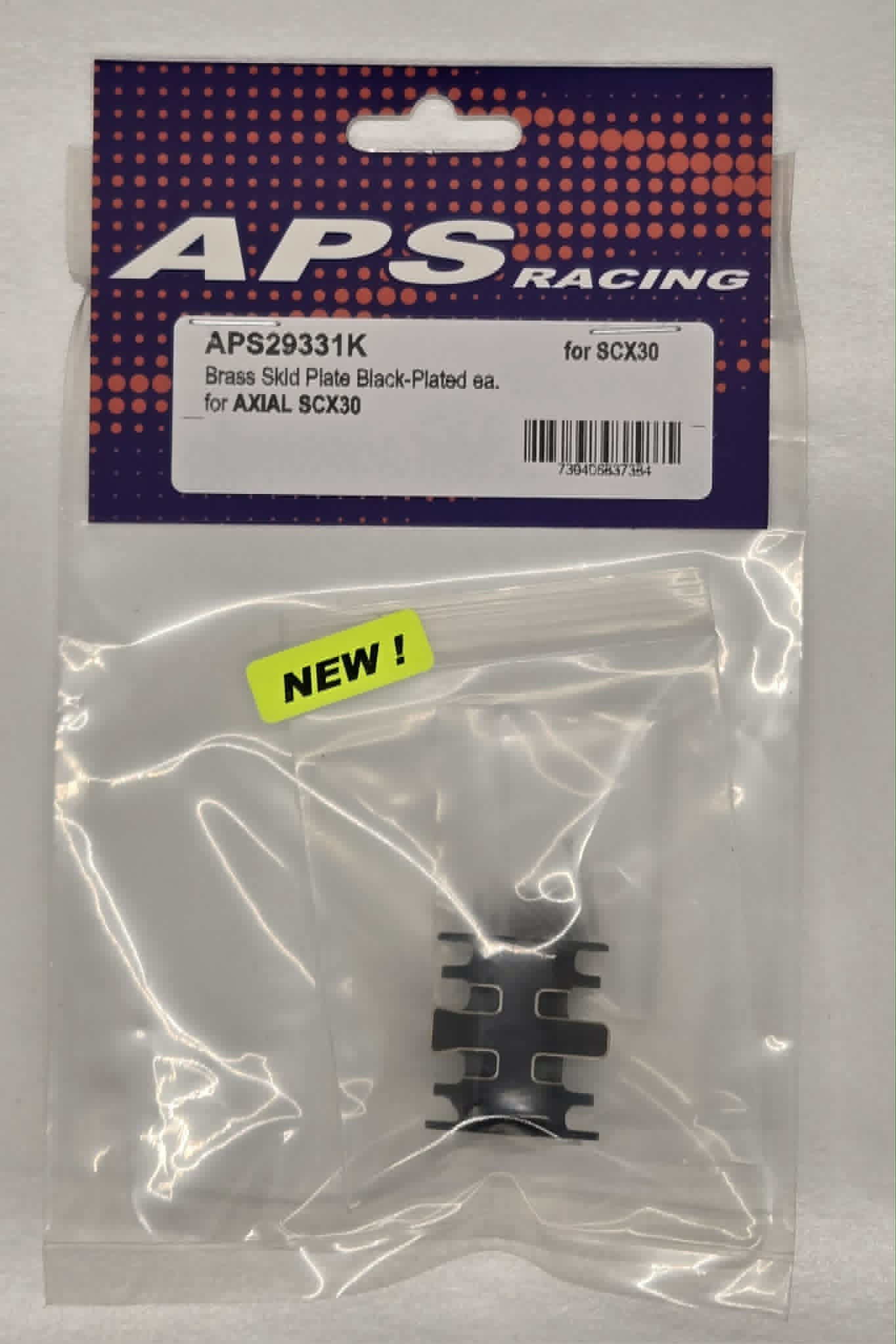 APS Brass Skid Plate SCX30 Black Plated