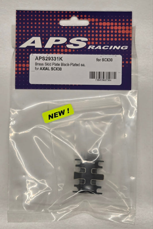 APS Brass Skid Plate SCX30 Black Plated