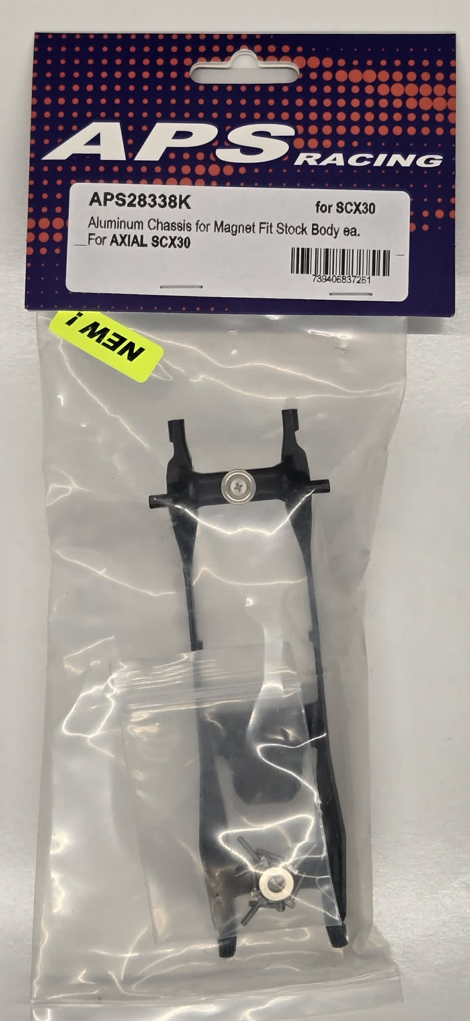 APS Aluminium Chassis for Magent Fit Stock Body SCX30 - Black