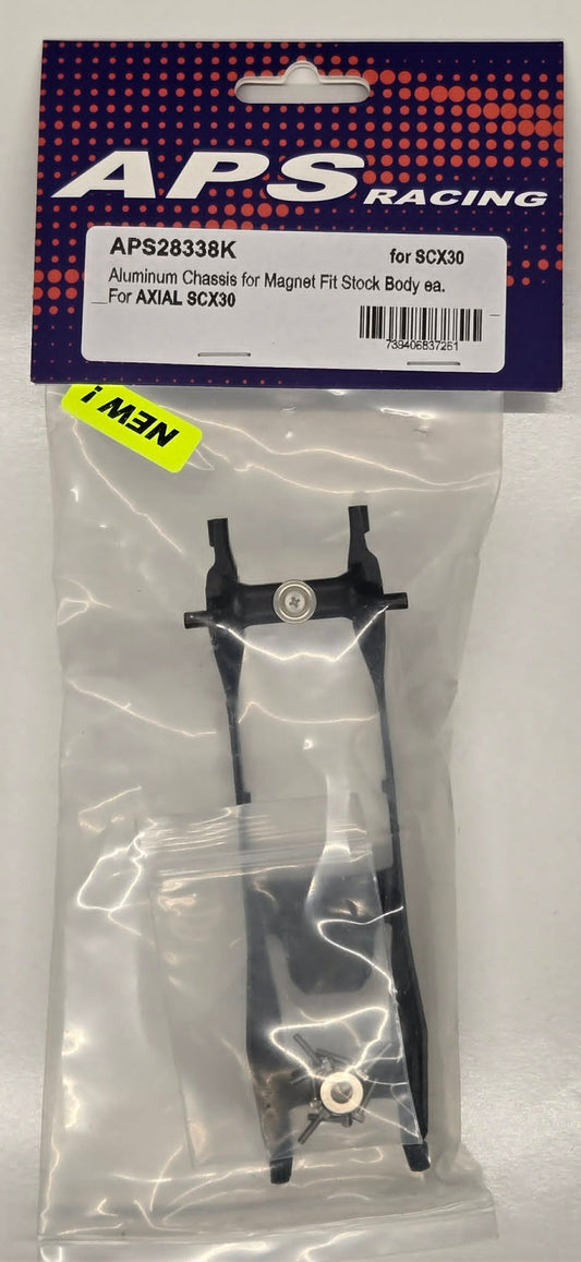 APS Aluminium Chassis for Magent Fit Stock Body SCX30 - Black