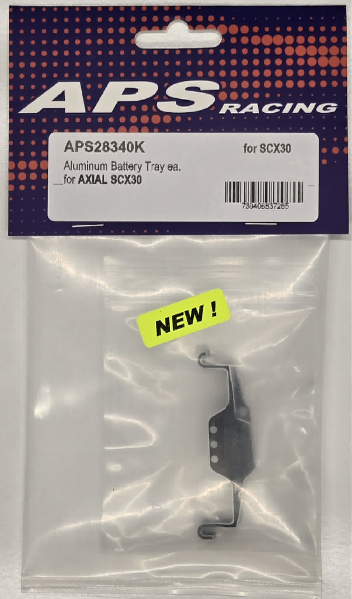 APS Aluminum Battery Tray SCX30 - Black