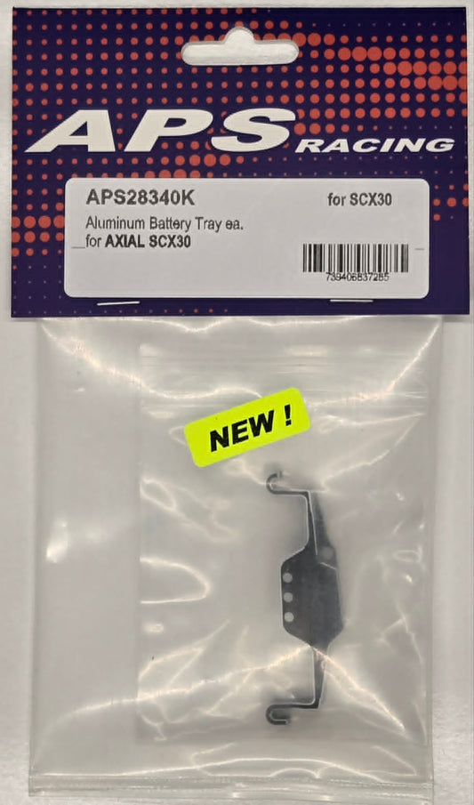 APS Aluminum Battery Tray SCX30 - Black