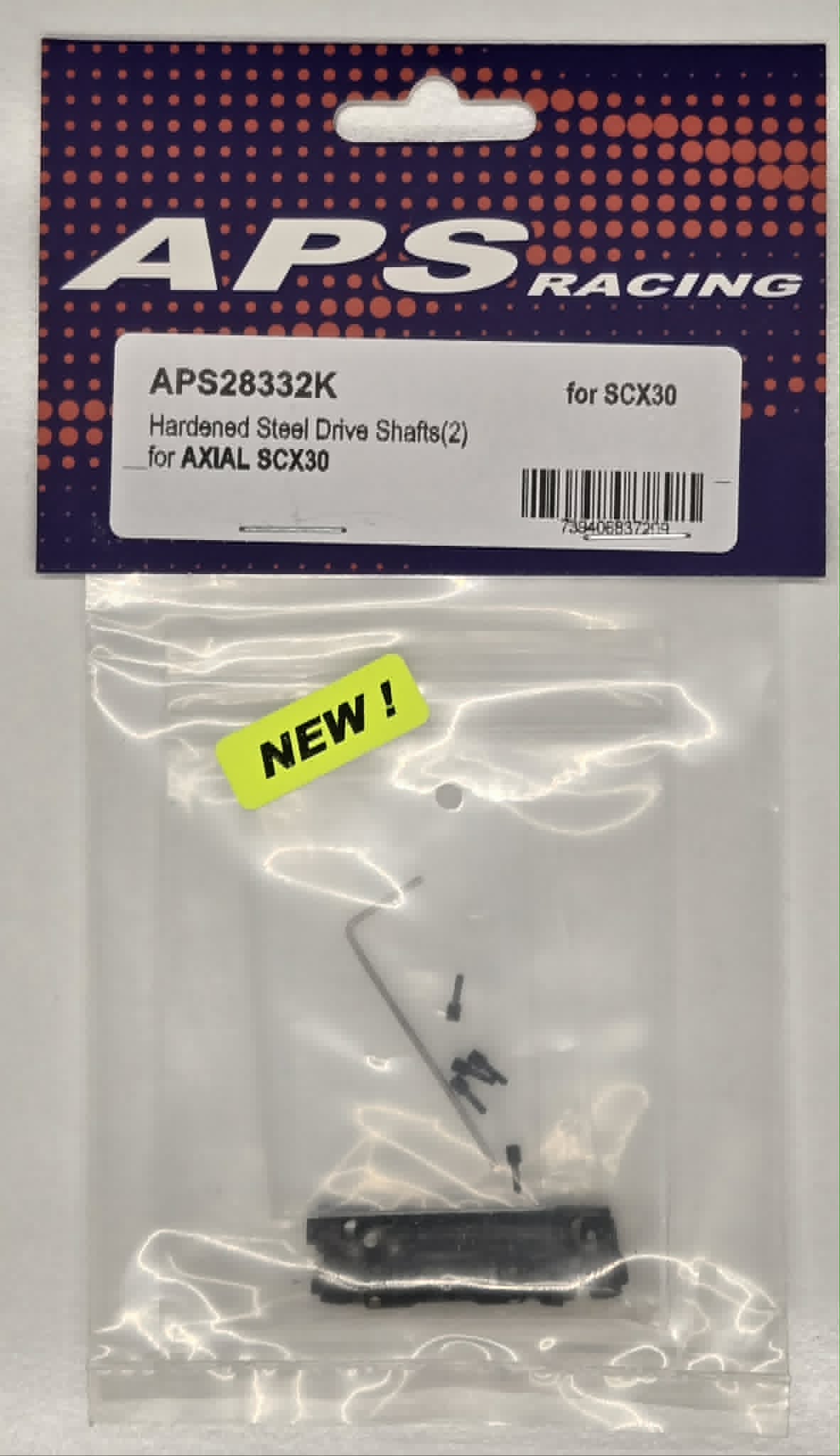 APS Hardened Steel Drive Shafts SCX30 Black (2)