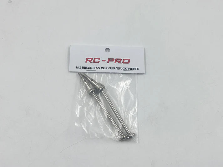 RC Pro 1/12 Wikked Brushless Metal CVD Driveshafts WIK28