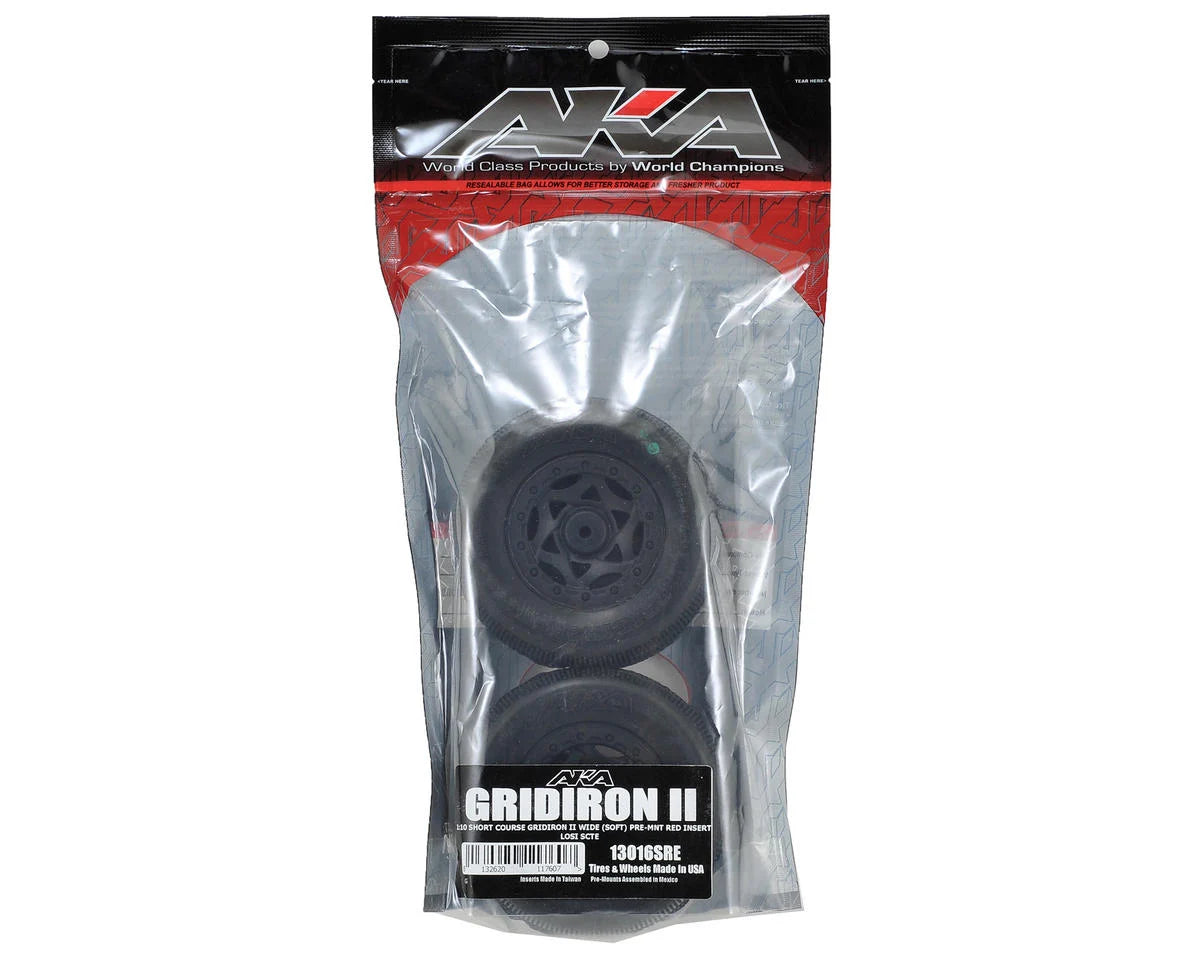 AKA Gridiron II Wide SC Pre-Mounted Tires (Super Soft) (2)