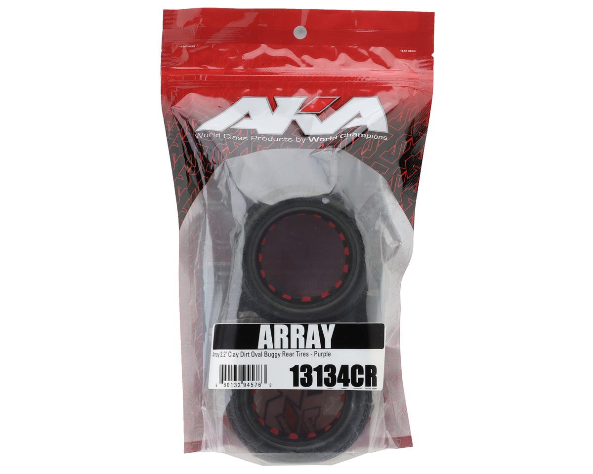 AKA Array 2.2" Rear Buggy Dirt Oval Tires (2) (Clay)