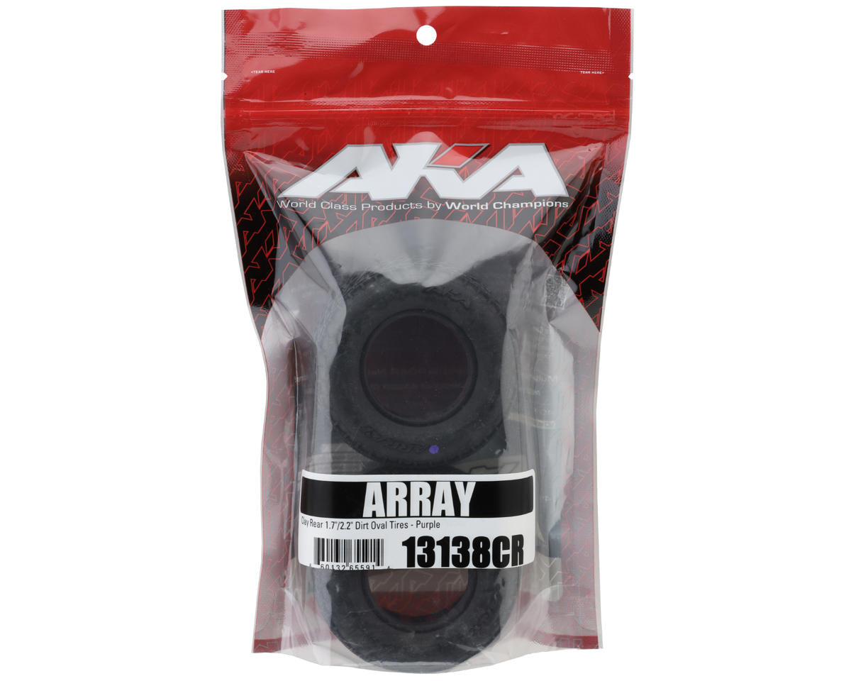 AKA Array 1.7"/2.2" Rear Buggy Dirt Oval Tires (2) (Clay)
