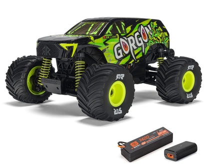 Arrma Gorgon Grom 4x4 1/16 RTR Brushed Monster Truck (Yellow) w/SLT2 2.4GHz Radio, Battery & Charger