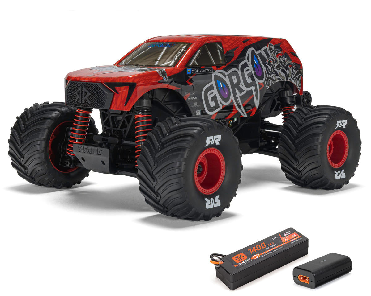 Arrma Gorgon Grom 4x4 1/16 RTR Brushed Monster Truck (Yellow) w/SLT2 2.4GHz Radio, Battery & Charger