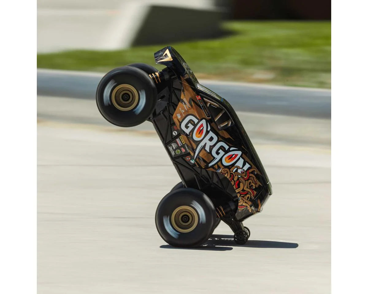 Arrma Gorgon Grom 4x4 1/16 RTR Brushed Monster Truck (Yellow) w/SLT2 2.4GHz Radio, Battery & Charger