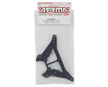 Arrma Aluminum Rear Shock Tower Rear (Black) (L)