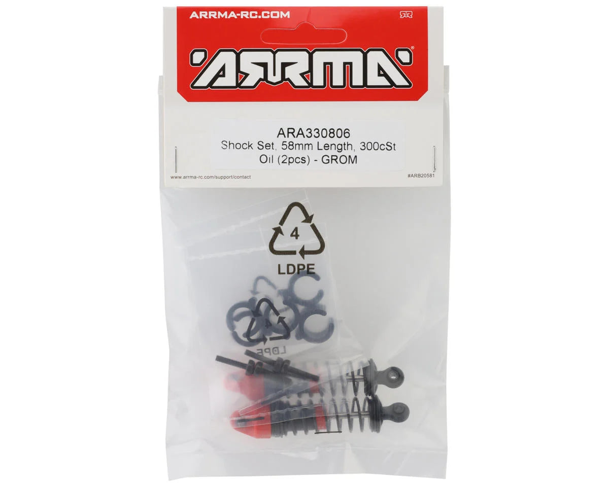 Arrma 58mm Shock Set (Granite/Mojave Grom)