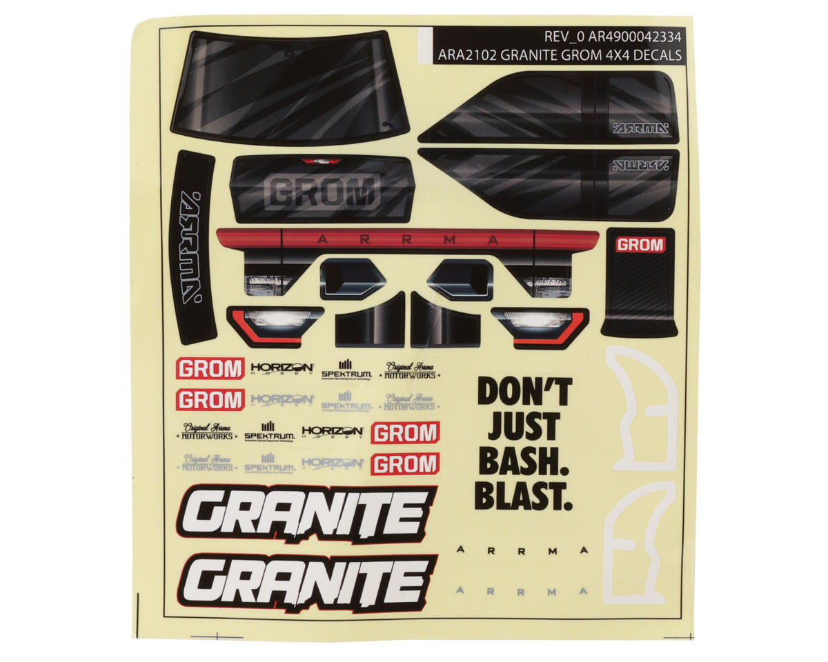 Arrma Granite Grom Body (Clear)