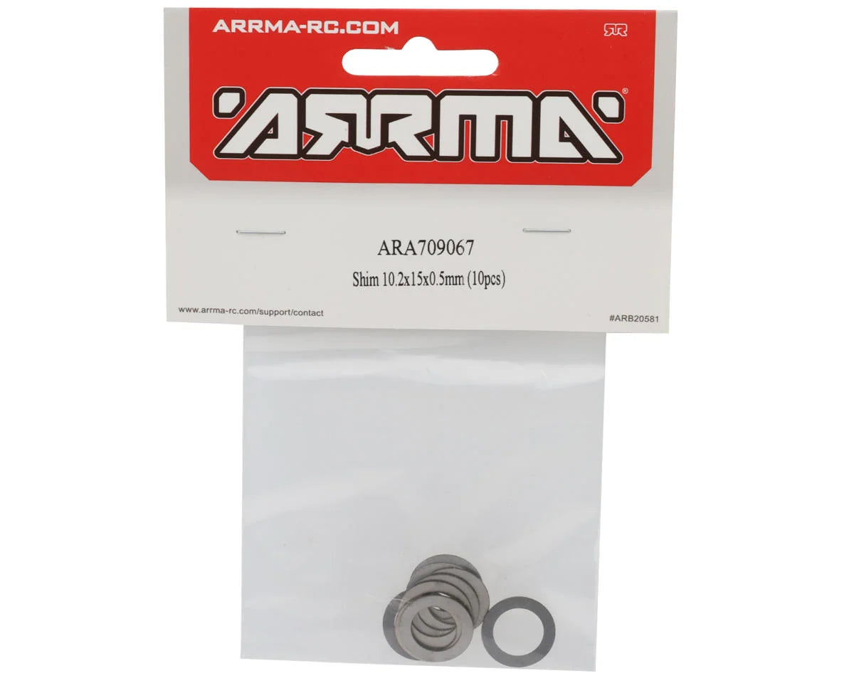 Arrma 10.2x15x0.5mm Steel Shim Set (10)