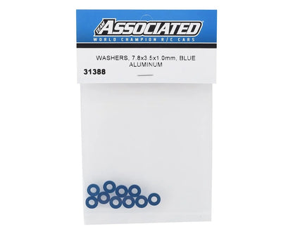 Team Associated 7.8x3.5x1.0mm Aluminum Hub Spacer Washer (Blue) (10)
