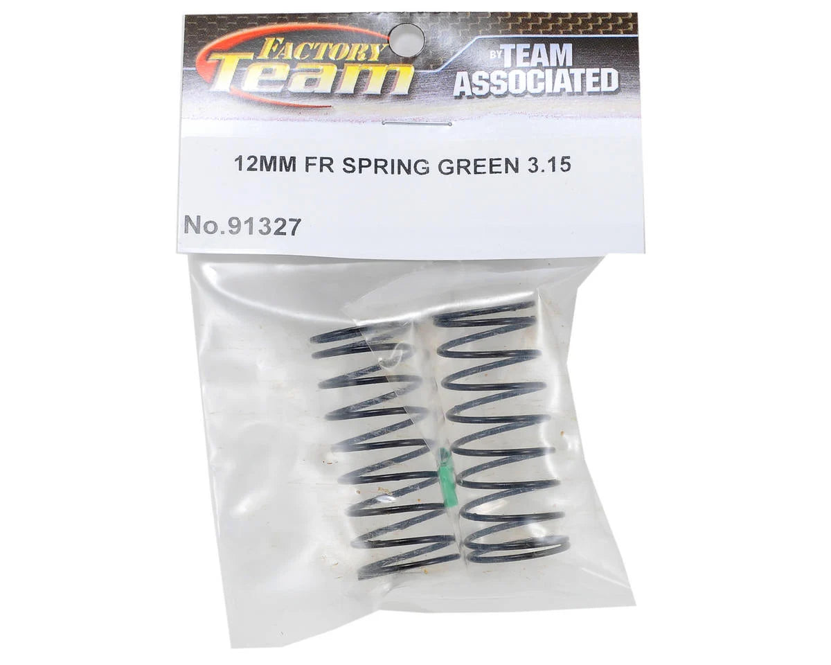 Team Associated 12mm Front Shock Spring (Green/3.15lbs)