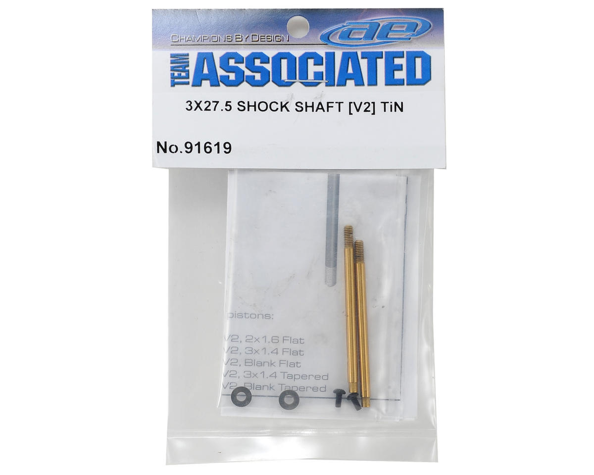 Team Associated 3x27.5mm V2 Ti-Nitride Screw Mount Shock Shaft (2)