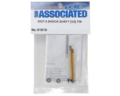 Team Associated 3x27.5mm V2 Ti-Nitride Screw Mount Shock Shaft (2)