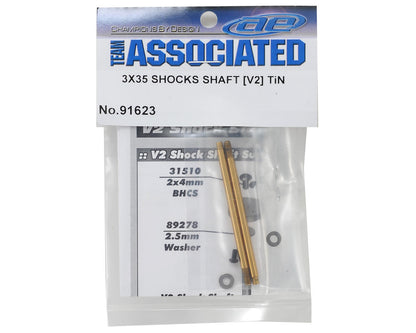 Team Associated 3x35mm V2 Ti-Nitride Screw Mount Truck Rear Shock Shaft (2)