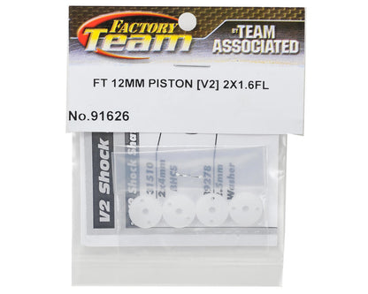 Team Associated Factory Team 12mm V2 Shock Piston (4) (2x1.6mm)