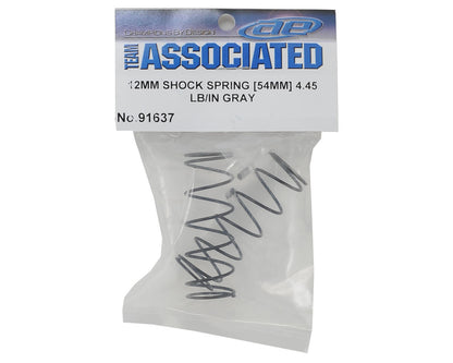 Team Associated 12mm Front Shock Spring (2) (Gray/4.45lbs) (54mm Long)