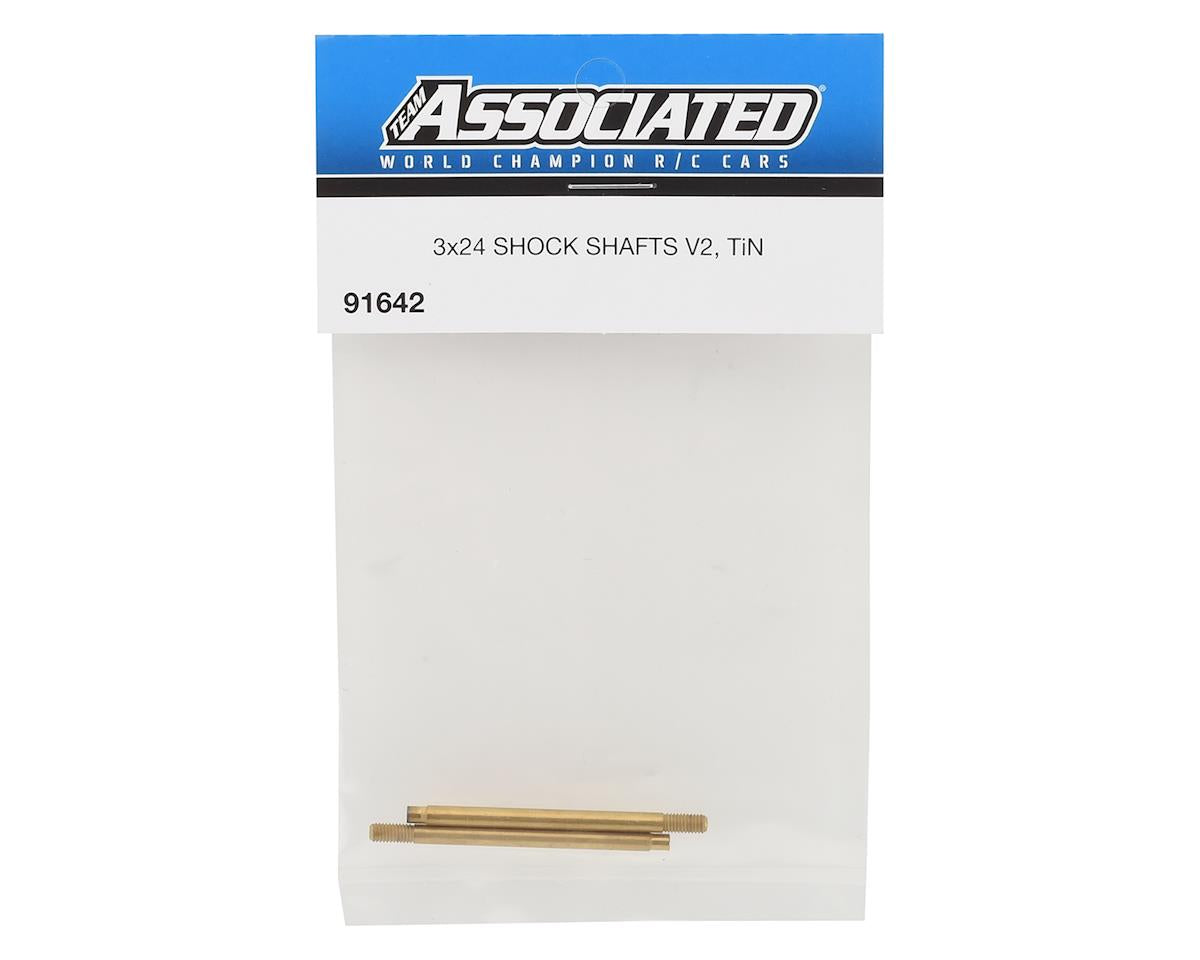 Team Associated 3x24mm V2 Ti-Nitride Screw Mount Front Shock Shaft (2)