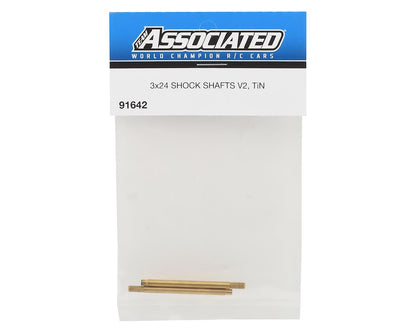 Team Associated 3x24mm V2 Ti-Nitride Screw Mount Front Shock Shaft (2)