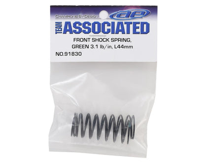 Team Associated 12mm Front Shock Spring (2) (Green/3.10lbs) (44mm long)