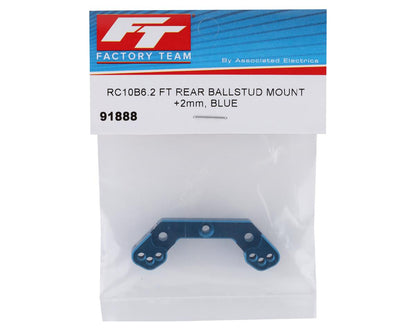 Team Associated RC10B6.2 Factory Team +2mm Rear Ballstud Mount (Blue)