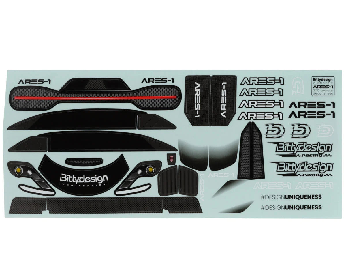 Bittydesign ARES-1 GT12 1/12 On-Road Body (Clear) (SupaStox Class)