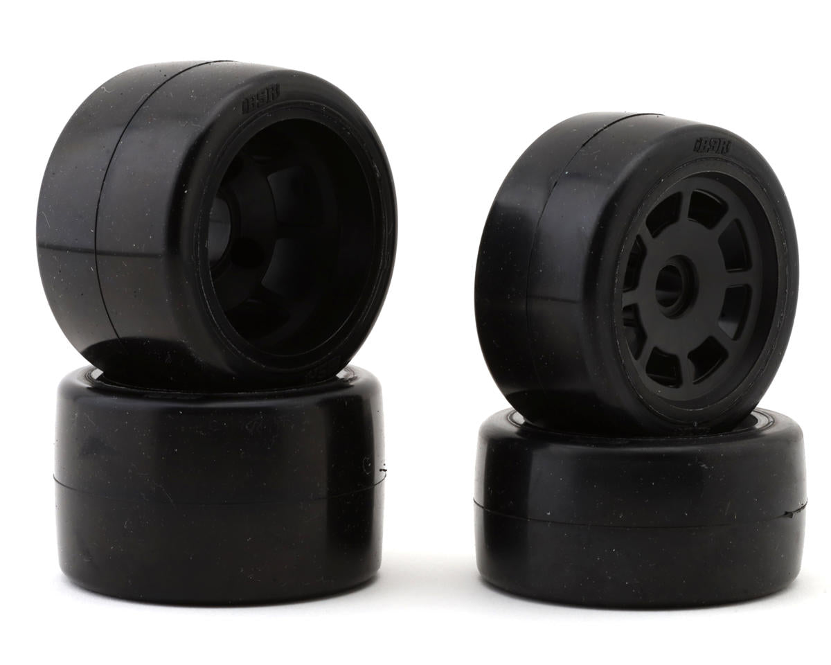 BSR Racing 1/10 Race Radial Pan Car/WGT-R Rubber Belted Pre-Mounted Carpet Tires (4)