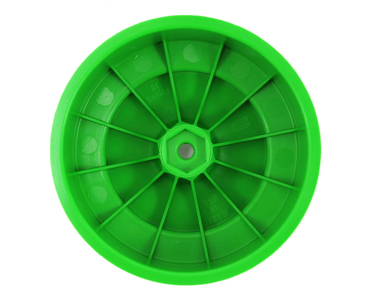 DE Racing Speedline PLUS Short Course Wheels (Green) (2) (SC6/Slash/Blitz) w/12mm Hex