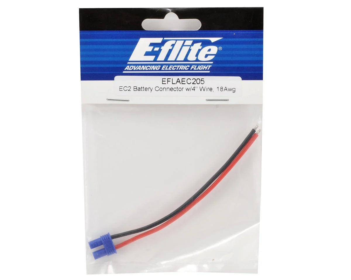 E-flite EC2 Battery Connector w/4" Wire (18GA)