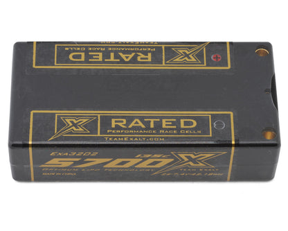 Team Exalt "X-Rated" Shorty 2S 135C LiPo Battery (7.4V/5700mAh) w/5mm Connectors (ROAR Approved)