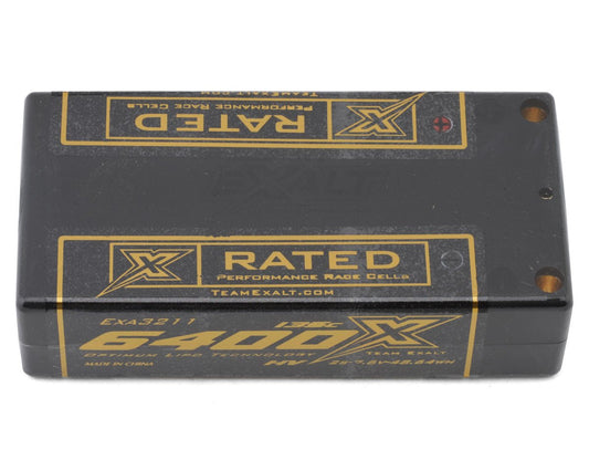 Team Exalt "X-Rated" HVX Shorty 2S 135C LiPo Battery (7.4V/6400mAh) w/5mm Connectors (ROAR Approved)