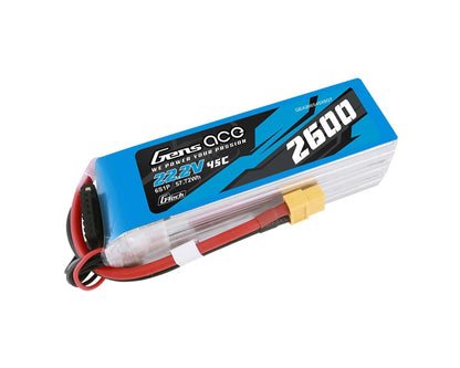 Gens Ace G-Tech Smart 6S LiPo Battery 45C (22.2V/2600mAh) w/XT60 Connector