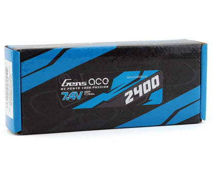 Gens Ace 2S LiPo Receiver Battery (7.4V/2400mAh) w/JST & RX Connector