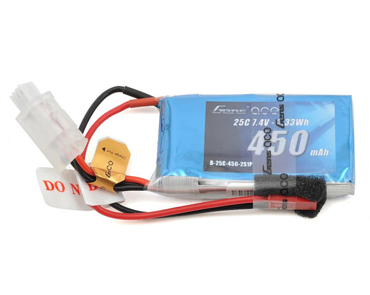 Gens Ace 2s LiPo Battery 25C (7.4V/450mAh) w/JST Connector