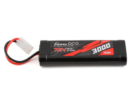 Gens Ace 6 Cell 7.2V NiMh Battery 3000mAh w/Tamiya Connector