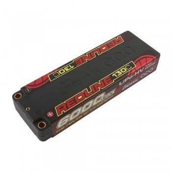 Gens Ace Redline 6000mAh 2S2P 7.6V 130C LiPo Hard Case HV 5mm GEA60002S13L5