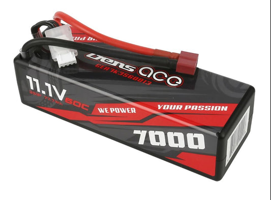 Gens Ace 7000mAh 3S1P 11.1V 60C LiPo Deans Plug Hard Case GEA70003S60D4