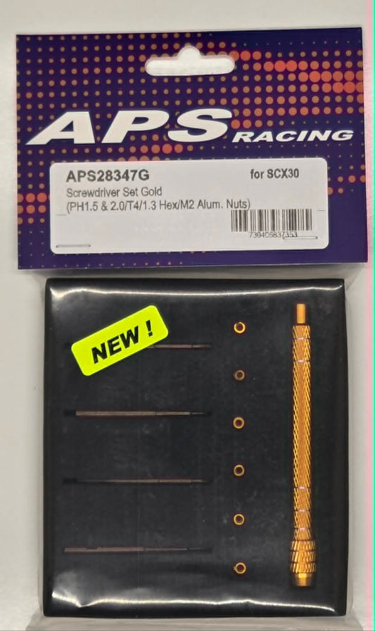 APS Screwdriver Set SCX30 (PH1.5 & 2.0/T4/1.3 Hex /M2 Alum. Nuts)