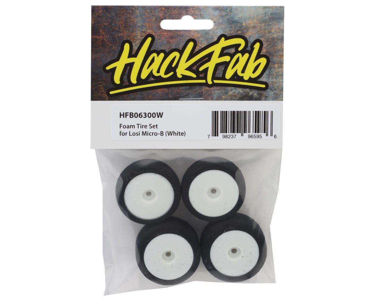 HackFab Losi Micro-B Foam Tires (4) (White)