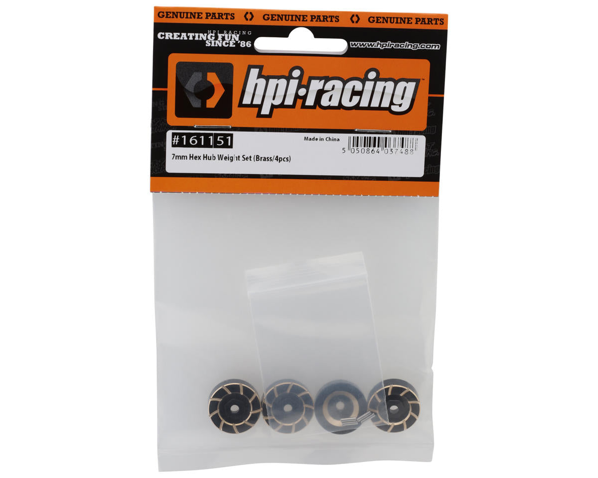 HPI Venture18 Heavy Brass 7mm Hex Hubs (Black) (4) (11g)