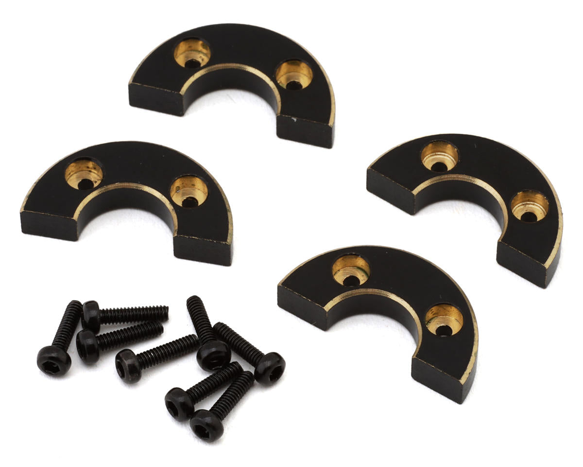 HPI Venture18 Brass Steering Block Weight Adapters (Black) (4) (4g)