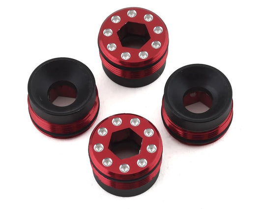 Hot Racing Arrma Kraton 8S Aluminum O-Ring Delrin Cap Hub Nut (Red) (4)