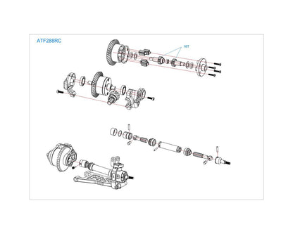 Hot Racing Arrma 4x4 Metal Splined Drive Shafts