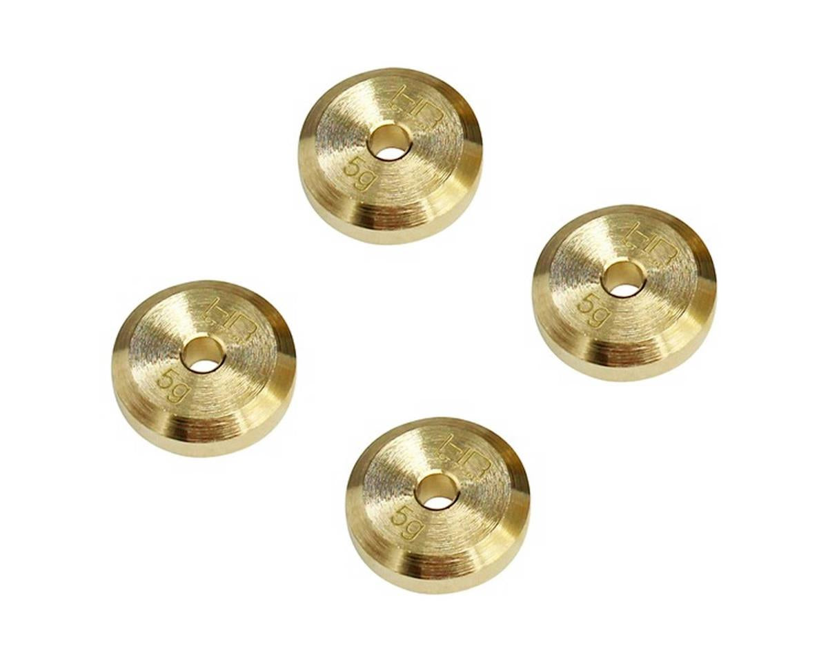 Hot Racing Axial SCX24 Brass Axle Weight (4) (5g) (Use w/HRASXTF39W04)