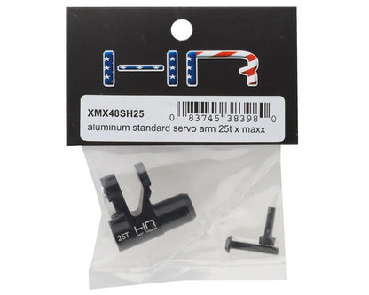 Hot Racing Aluminum Clamp Servo Horn for Traxxas X-Maxx (Black) (25T) (Futaba/TRA/Savox/Orion/ProTek)